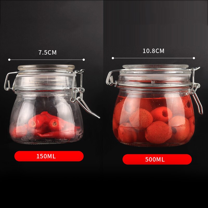 Glass Jars With Airtight Lids Mason Jars Glass Jars With Leak Proof Rubber Gasket Storage Jars With Hinged Lid for Home THIN889: muiti