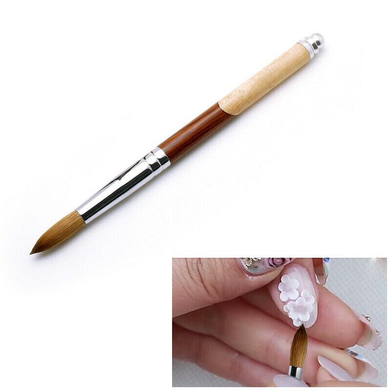 Acrylic Crimped Nail Brush Nail Art Brush With Acrylic Handle