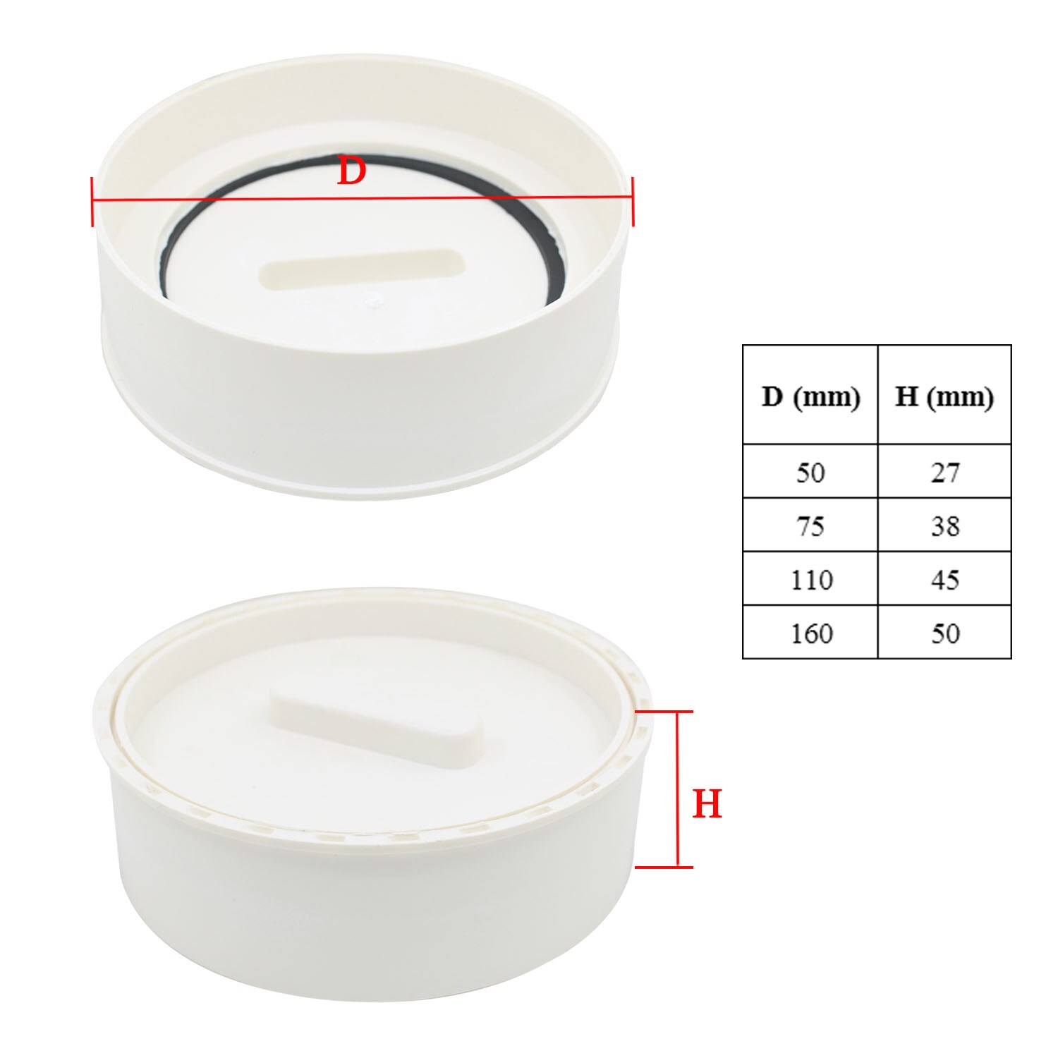 50mm 75mm 110mm 160mm Cleaning port drain pipe repair port floor repair port repair plug drain pipe plug fittings