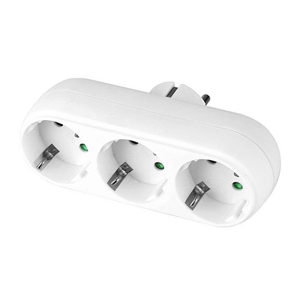 Europese Type Conversie Plug 1 NAAR 2 Of Drie Gat Way Socket Adapter EU Standaard Power Adapter Socket 16A Reizen stekkers