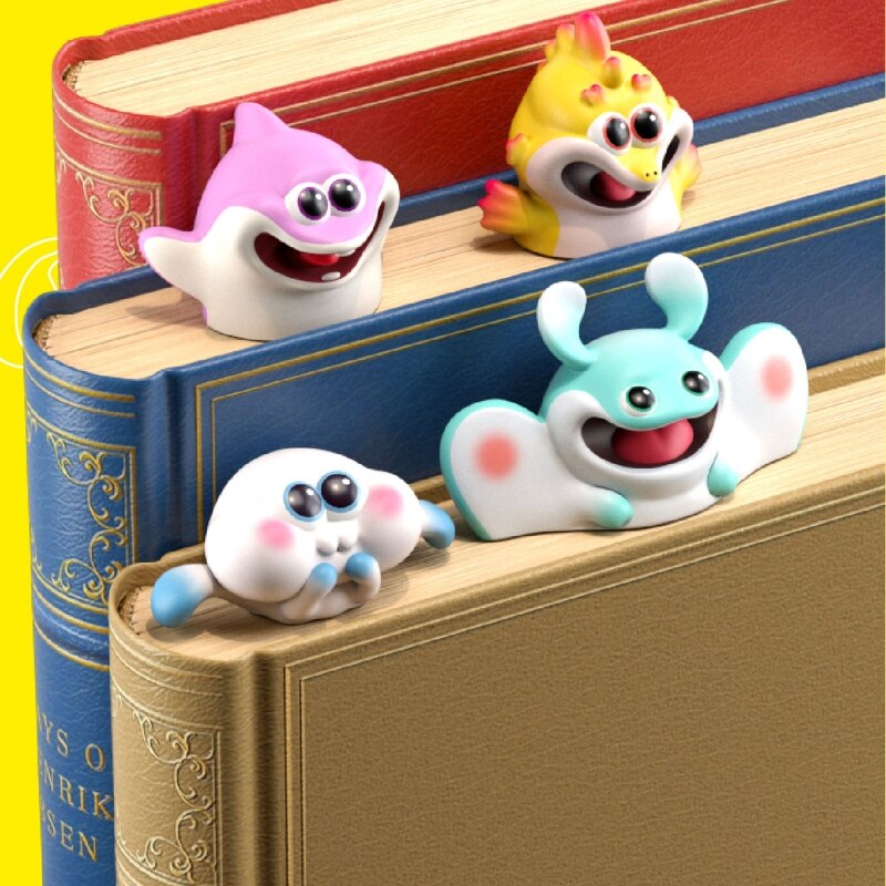 B36C 3D Cartoon Animal Bookmark Wacky Squashed Book Mark for Office School Library