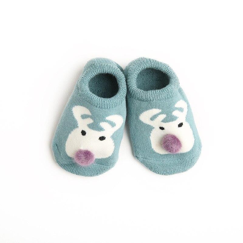 Winter Baby Boys Girls Socks Cotton Animal Thicken Warm Rubber Slip-resistant Floor Socks Cartoon Infant Kids Cute Shoe Socks