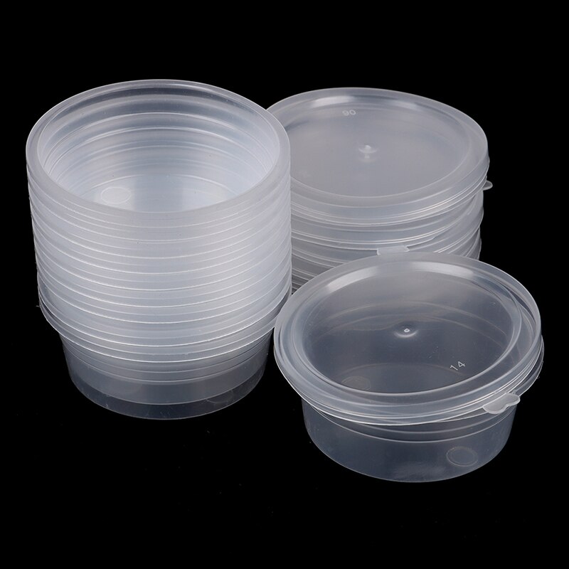10 stücke 60ml Klar Container Kristall Schlamm Dichtung Kasten Lagerung Kasten Tonne Mischen Kasten