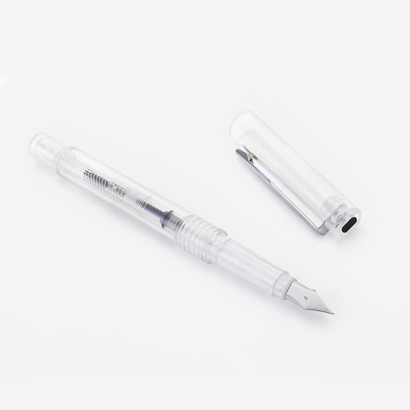 Transparent Fountain pen Crystal impression Extra fine nib ink pens calligraphy writing Stationery Office school supplies A6215