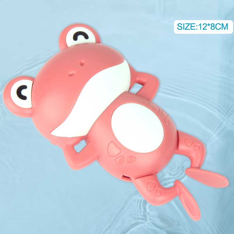 Baby Wind-up Duck Bath Water Toys for Children Bathing Beach Shower Water Juguete Classic Cute Cartoon Toys Infant Toddler: Red Frog