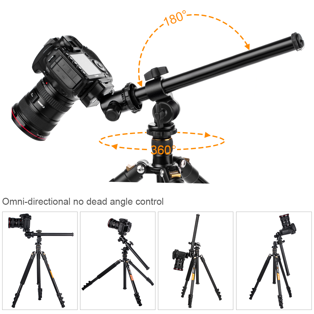 K&amp;F Concept Rotatable Multi-Angle Tripod Center Column With 1/4 inch &amp; 3/8 inch screw Aluminum Alloy with Locking System