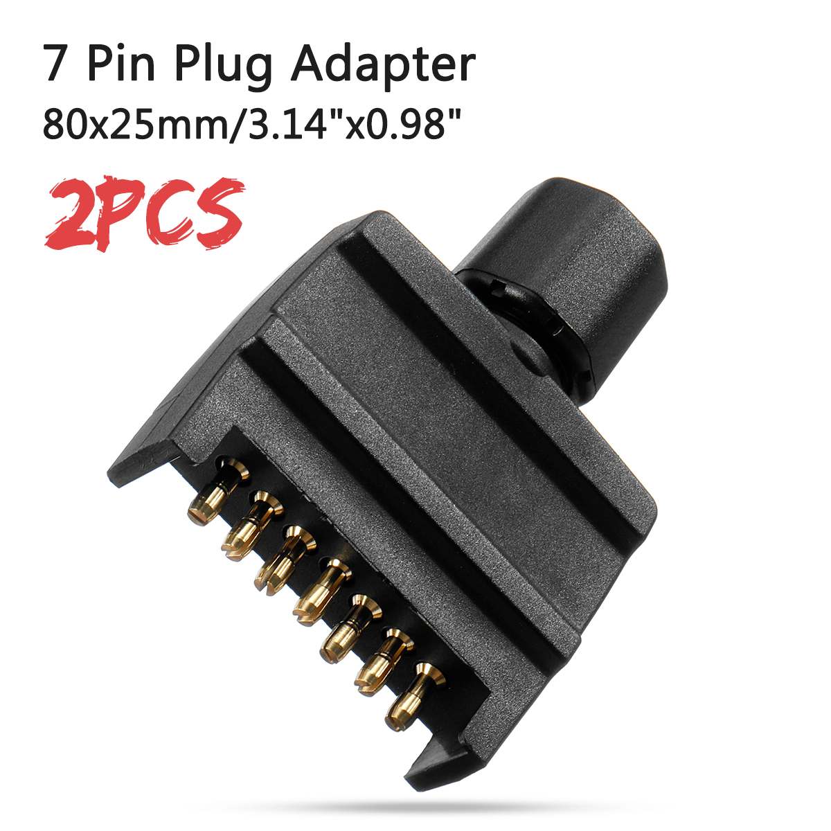 2X7 Pin Male Trailer Connector Adapter Platte Trailer Plug Cord 12V Duurzaam Waterdicht Truck Auto Accessoires (au Plug)