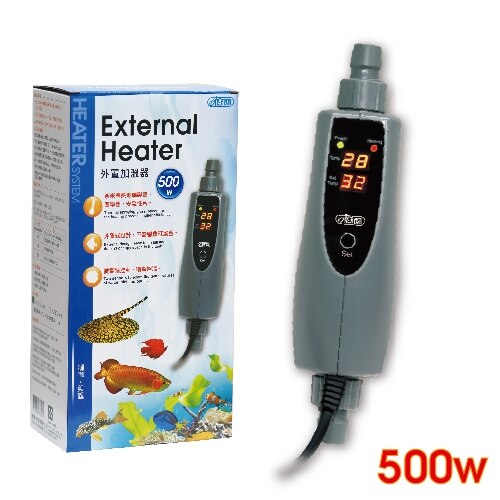 Calentador externo para acuario ISTA 150W 300W 500W, calentador para tanque de peces, pantalla digital de cristal líquido, suministros para acuario: 500W / AU adapter plug