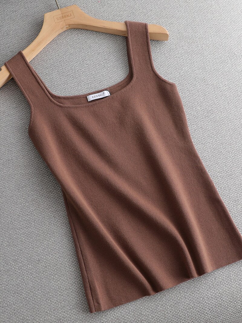 Hochwertiges, schickes Basic-T-Shirt mit U-Ausschnitt für Höhle Sommer, weiß gestricktes Damen-Tanktop, sexy ärmelloses T-Shirt, Jahrgang-oben, lässiges Ernte-oben-T-Shirt: Lila
