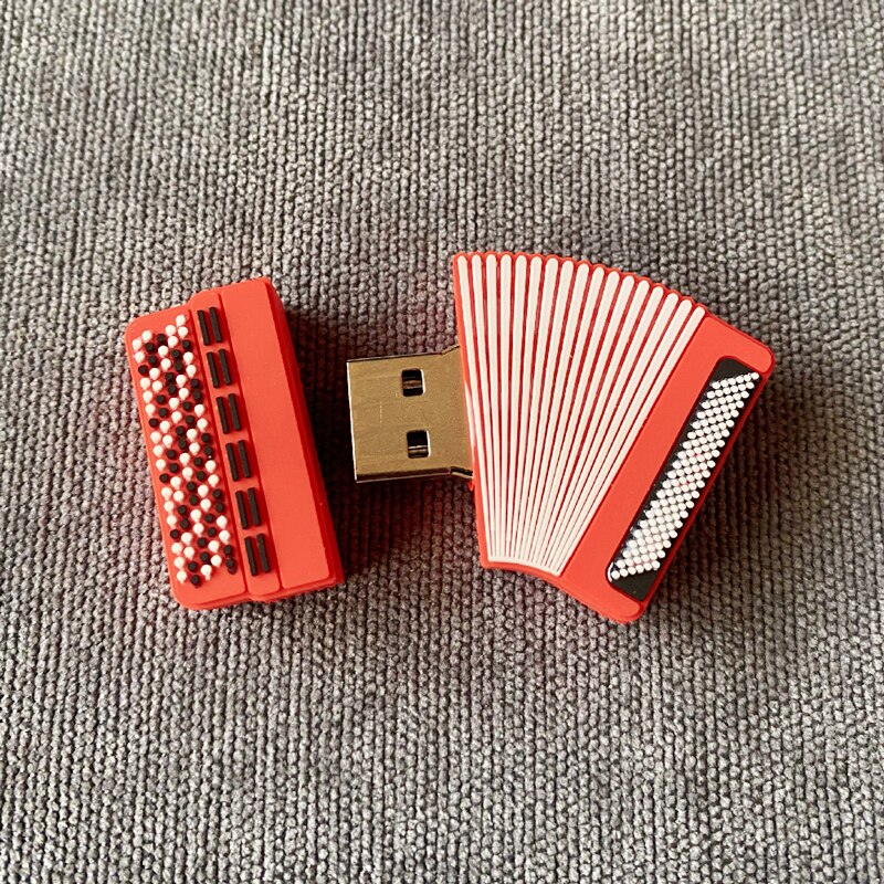 Accordion Model Usb Flash Drive Disk Memory Stick Mini Music WithType-C Micro USB OTG Adapter For Tablet Phone Android