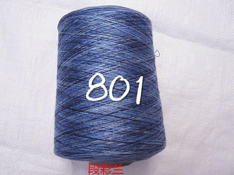 500g Hand knitting wool yarn Space dyeing Crochet thread for knitting Mercerized cotton thread Machine embroidery thread ZL52: 801