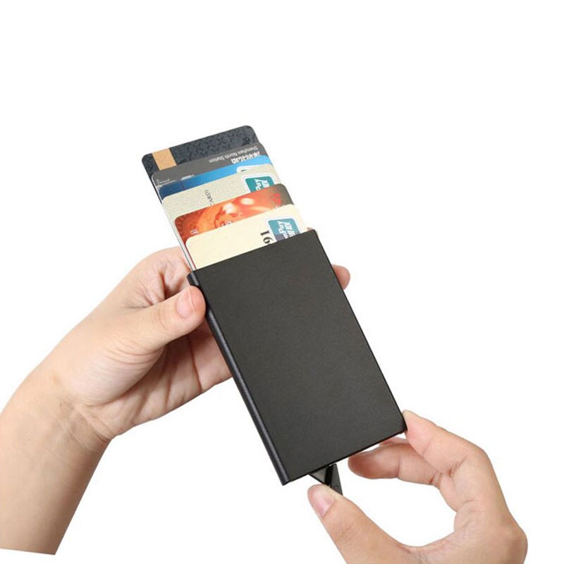 Automatische Aluminium Cardprotector Credit Kaarthouder Legering Business ID Multifunctionele Kaarthouders Metalen Kaarthouder voor Mannen Vrouwen