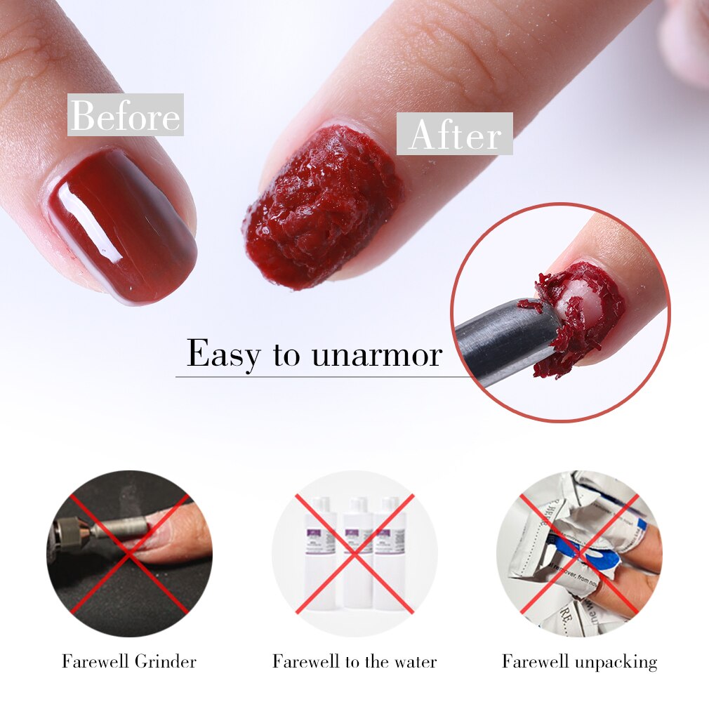 FairyGlo-Gel removedor de ráfaga mágica, 12ml, limpiador de esmalte de uñas, elimina la capa pegajosa, herramientas de manicura, esmalte de Gel