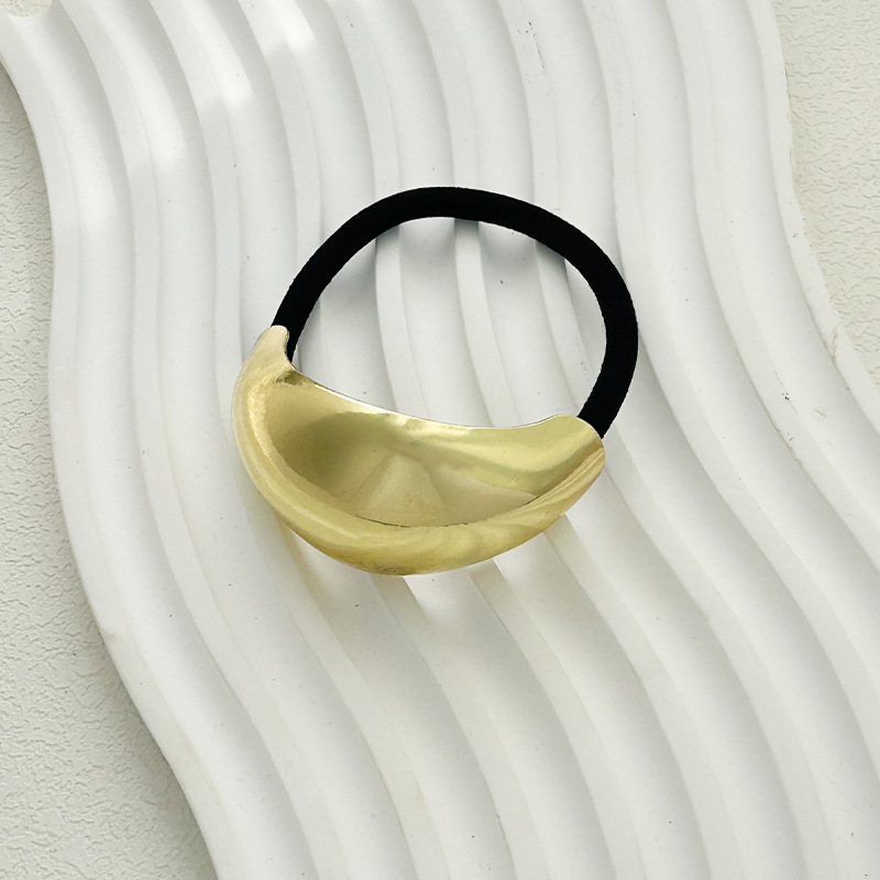 Retro Metalen Onregelmatige Gouden Haartouw Voor Vrouwen Hoogwaardige Elegante Geometrie Elastische Handgemaakte Haarband Mode GirlHeaddress: Zilver