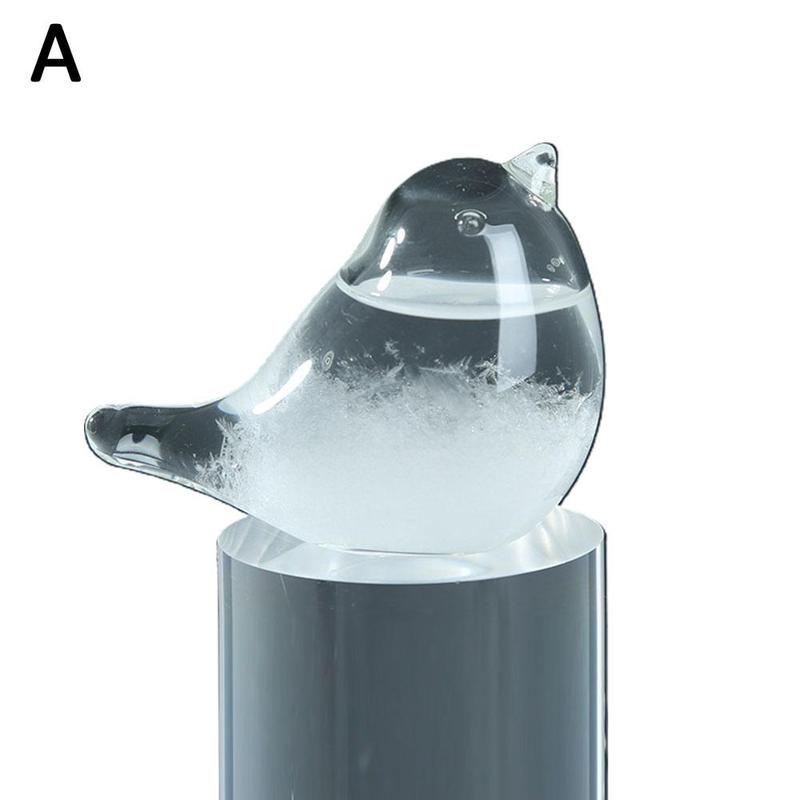 Transparent Crystal Storm Glass Bottle Barometer Bottles Weather Forecast Desktop Water Weather Station: A