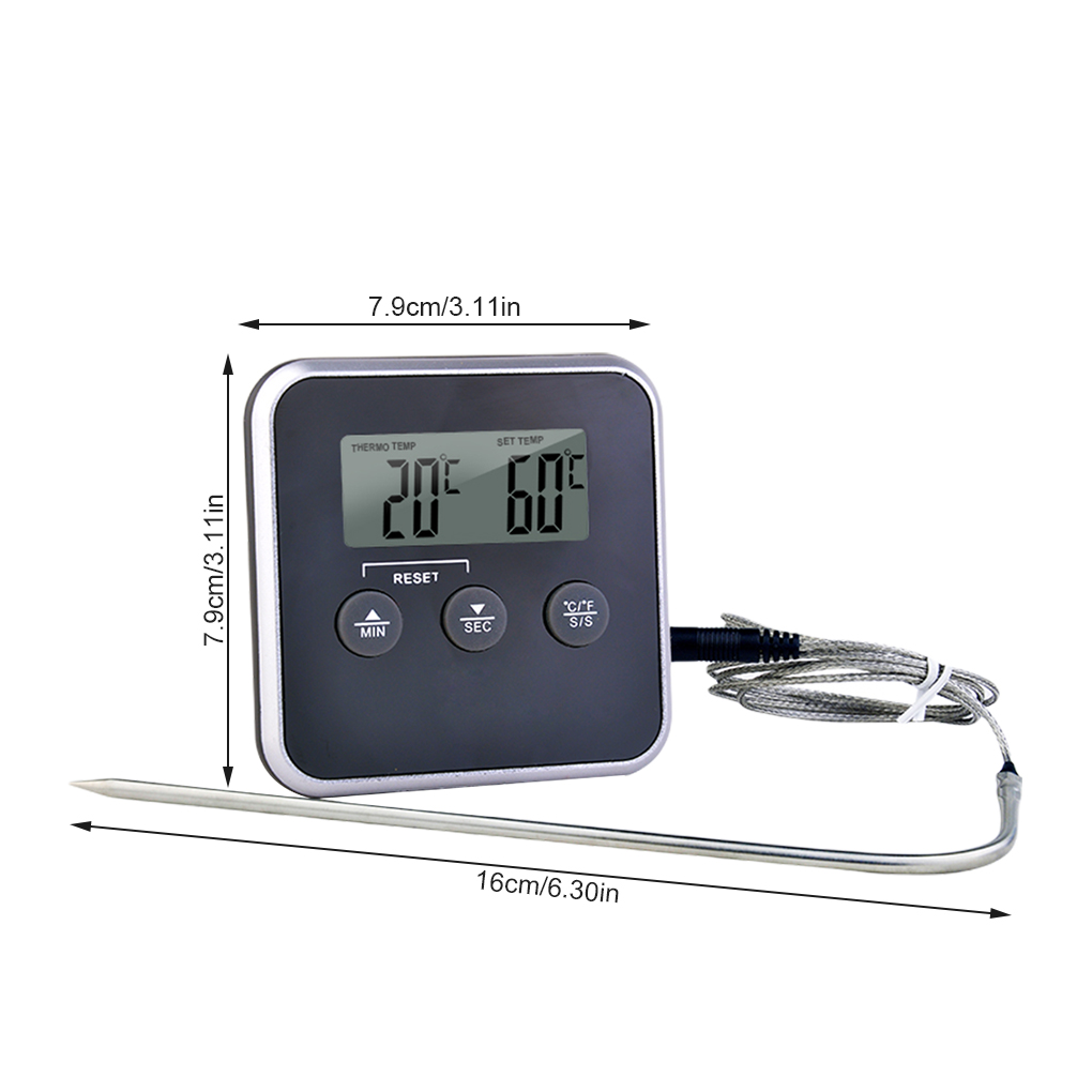 Digitale Koken Thermometer Voedsel Temperatuurmeter Snelle Lezen Grillen Olie Bakken Tool Huishoudelijke Outdoor Keuken: Black