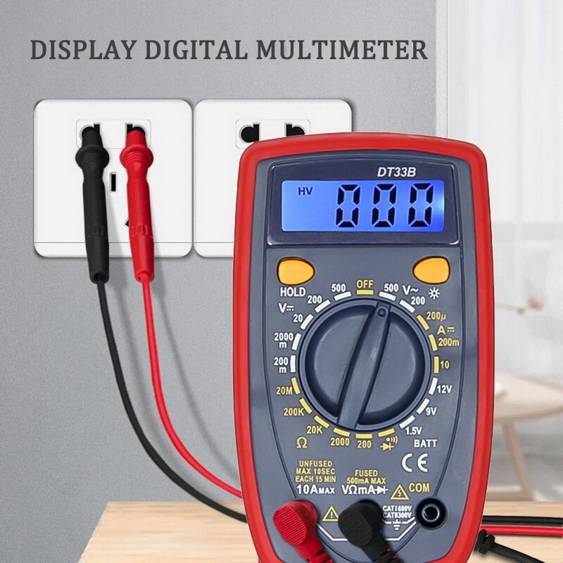 DT33B Multimeter Voltage Resistance Capacitor DC/AC Testing Electrical Instruments and Meters-1