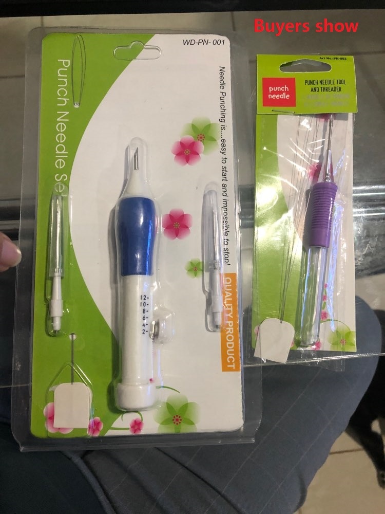 Plastic Magic Embroidery Pen Punch Needle Set Interchangeable Knitting Needles DIY Crafts Pen Punch Needle Sewing Accessories