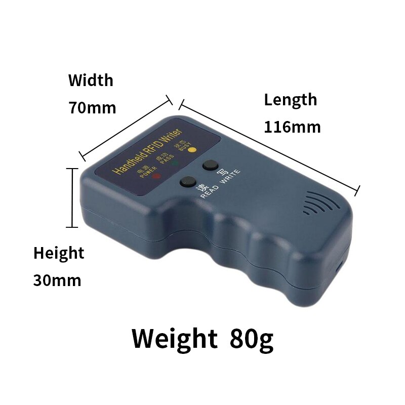 Rfid-leser skriver id-tag kopimaskin  t5577 nøkkelring kopimaskin håndholdt id-kortskriver  em4305 125 khz nøkkelkloner