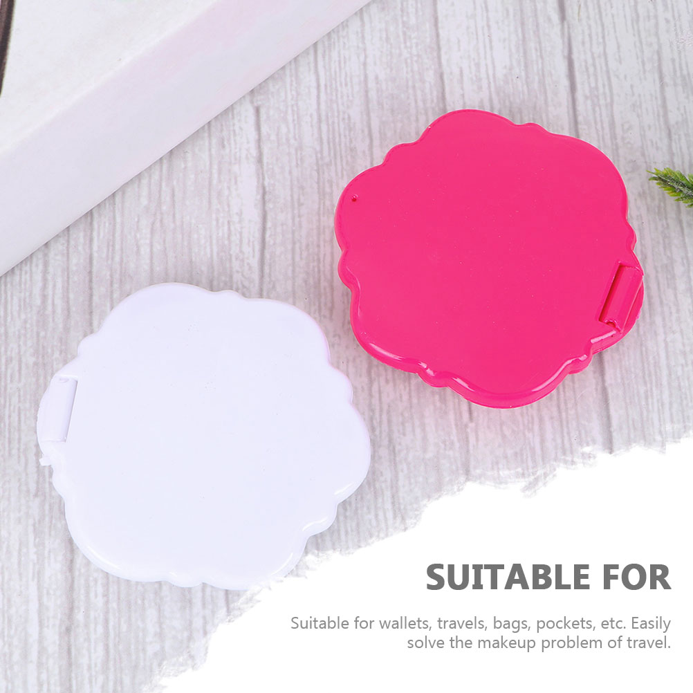 Espejos de maquillaje rosa para niñas, espejos compactos de bolsillo, de doble cara, , 12 Uds.