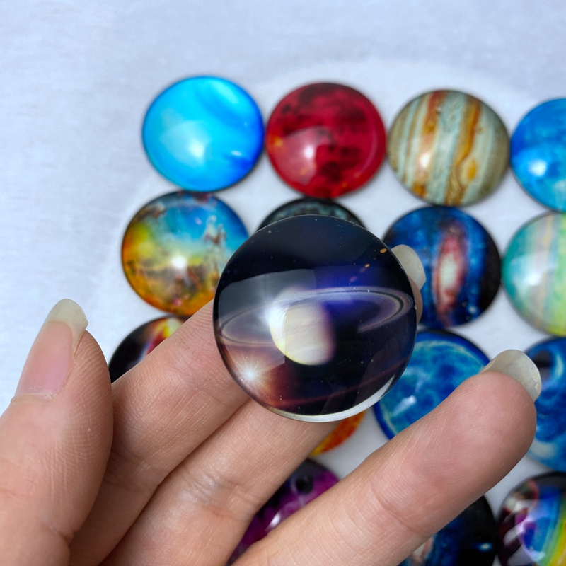 Solar System Luminous Magnet Fridge Planet Universe Outer Space Refrigerator Magnets Stickers Glass Glow In The Dark Home Decor