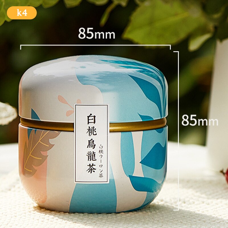 Tea Cans Retro Floral Tin Cans Tea Storage Box Wedding Candy Box Box Sealed Food Packaging Jars Candle Jars: -N4