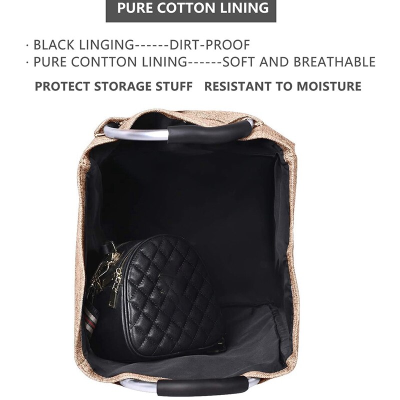 Haundry Large Laundry Hamper Bag with Handles, Collapsible,Self-Standing Modern Laundry Basket for Dorm Room