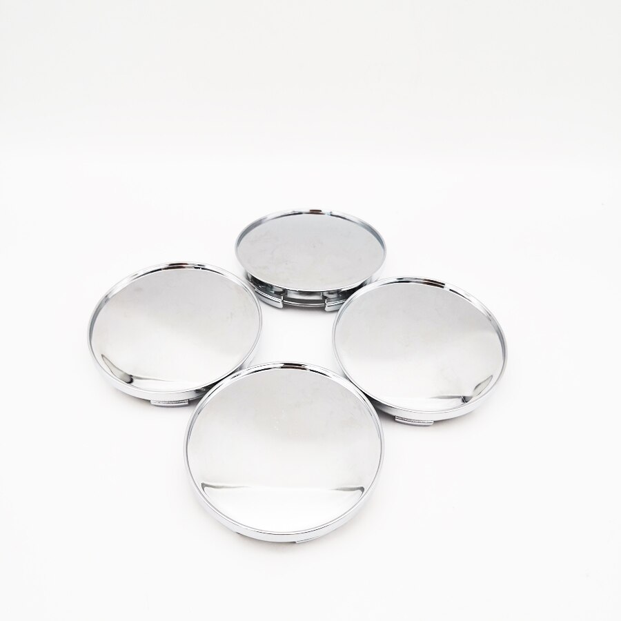 4Pcs Set Universal Chrome Silver Car Wheel Center Hub Caps Covers