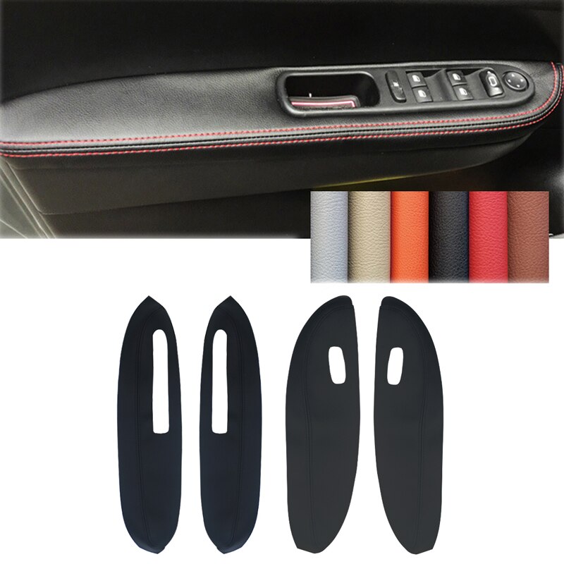 Couverture de porte accoudoir de voiture en cuir, garniture de panneau, pour Peugeot 307 2004 2005 2006 2007