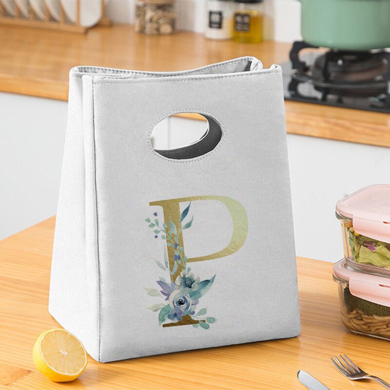 Gold Brief Unisex Isolierte Mittagessen Tasche Gedruckt Leinwand Mittagessen Box Picknick Tote Tasche Abendessen Behälter Lebensmittel Veranstalter: 9GoldgP
