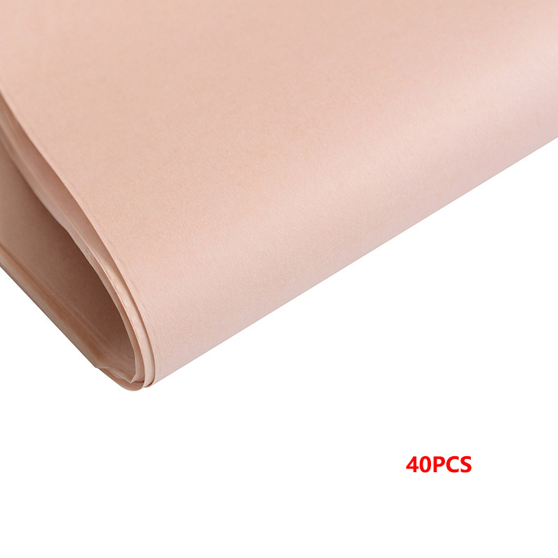 40pcs/set High 52*75cm Tissue Paper Flower Clothing Shirt Shoes Packaging Craft Paper Roll Wine Wrapping Papers: Cherry Pink