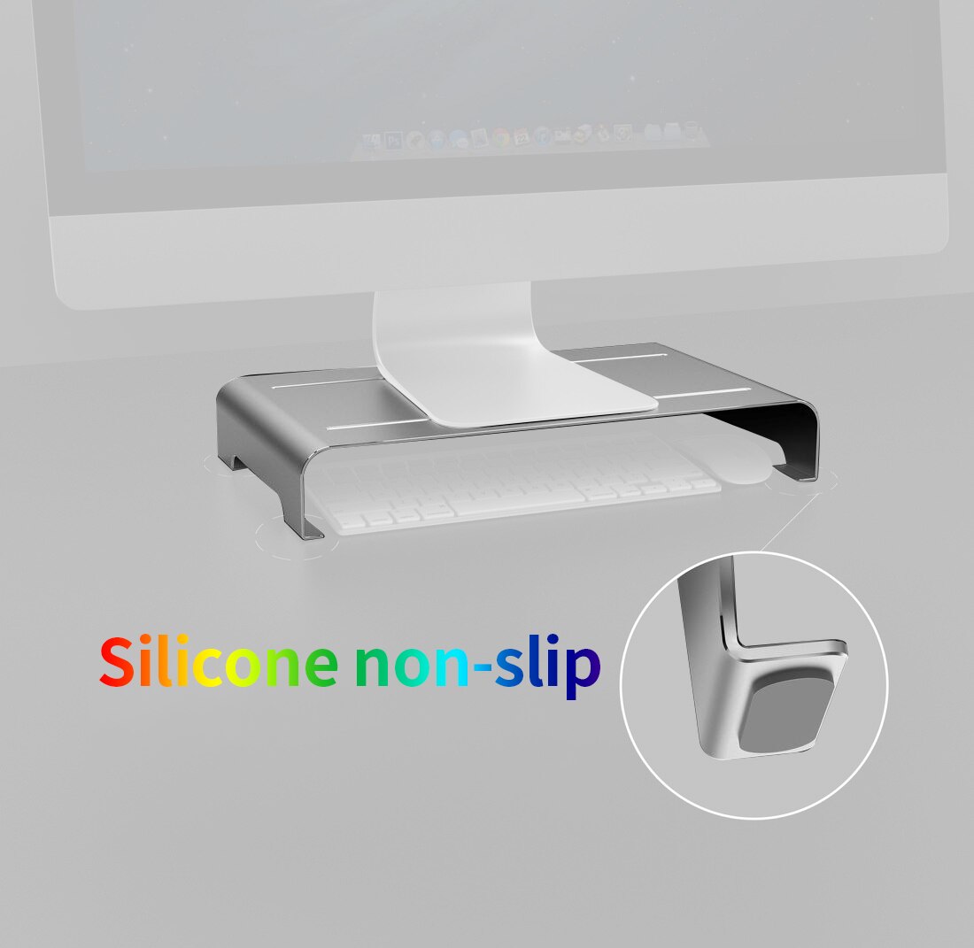 Aluminum Bracket Computer Monitor Stand Holder Display Screen Storage Rack Laptop Heindghtening Mount for Desktop Notebook