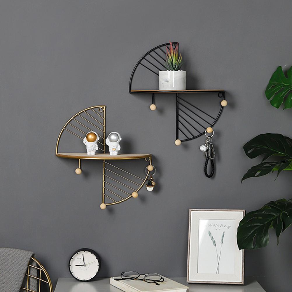 Multi-functional Fine Craft Wall Storage Shelf Bedroom Wall Mounted Plant Pot Organizer Rack For Bedroom Living Room