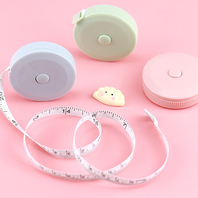 Portable 1.5m Retractable Tape Measure Cartoon Patterns Round Body Measure Tape Measuring Clothes Sewing DIY Craft Soft Ruler