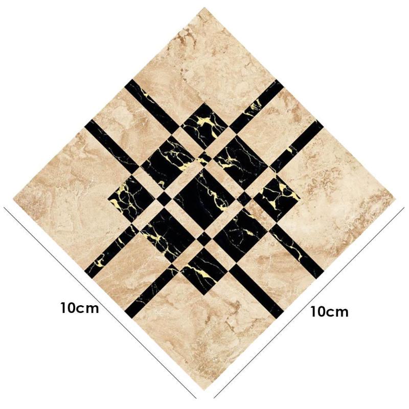 10 Uds. Suelo azulejo Diagonal pared pegatina Vintage patrón cocina cartel resistente al desgaste arte murales accesorios decorativos: B