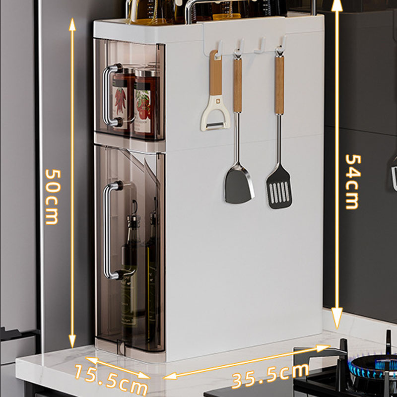 Rack de especiarias removível, multifuncional, organizador de temperos doméstico para bancada de cozinha doméstica, armários estreitos, armário de especiarias