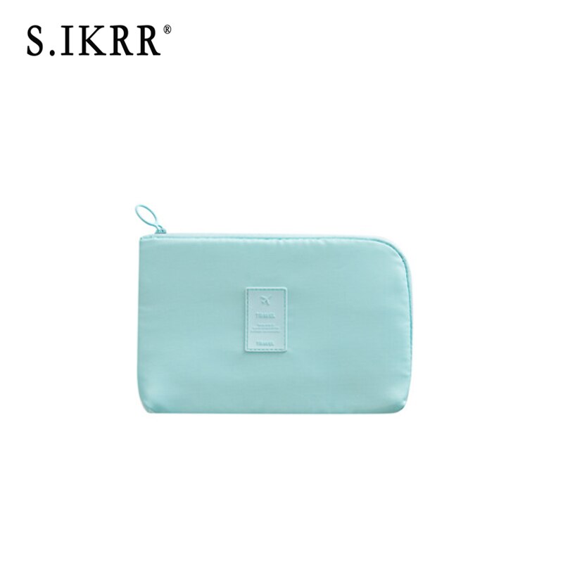 S.IKRR Women Portable Travel Bag Packing Cubes Multi-function Accessories Digital Charger Packge Organizer Small Bag Multicolor: Style1-Blue