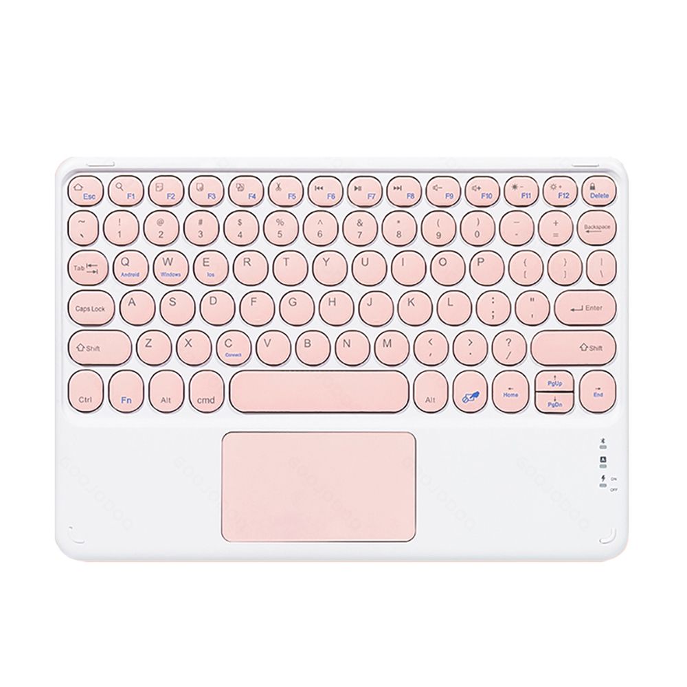 Ultra-Thin Wireless Bluetooth Keyboard and Mouse Combo Rechargeable Touchpad for iPad Xiaomi Samsung Tablet Android IOS Windows: Pink	Keyboard