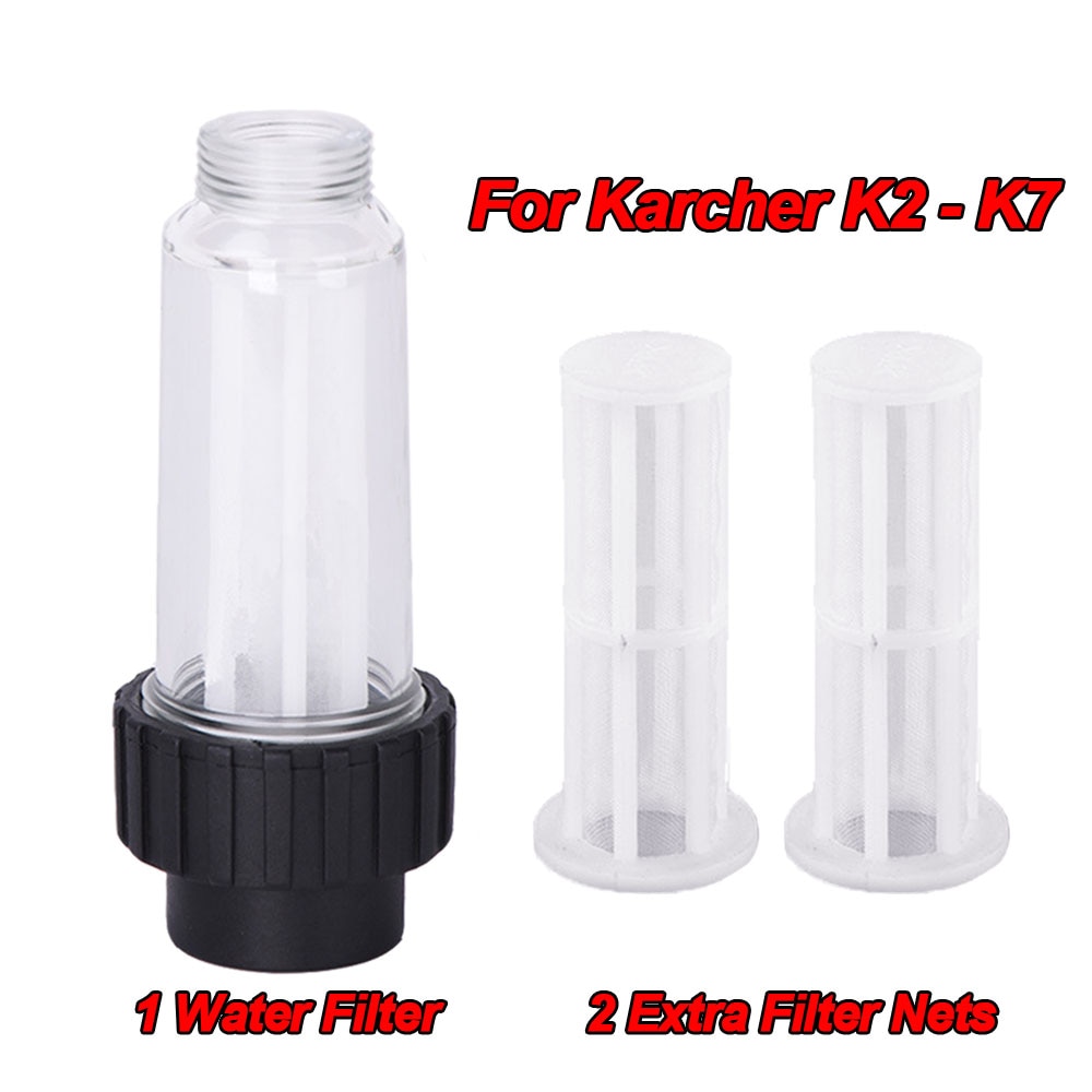 Højtryksrenser vandfilter til karcher  k2 k3 k4 k5 k6 k7 g 3/4 '' vandfiltre med 2 filterkerner til smag til nilfisk