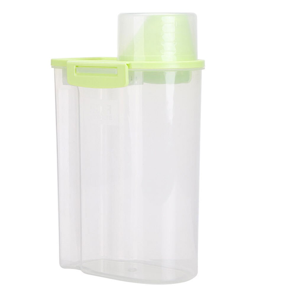 2.5l store ris korn bønne tør mad opbevaring dispenser beholder låg forseglet boks: Grøn