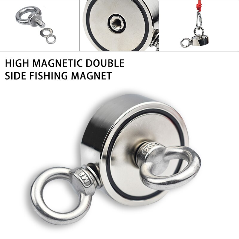 Magnet Double ring Deep Water Salvage Artifact Double-Sided Magnetic Lock Screw Super Strong Magnet Double Face Magnetic Lock