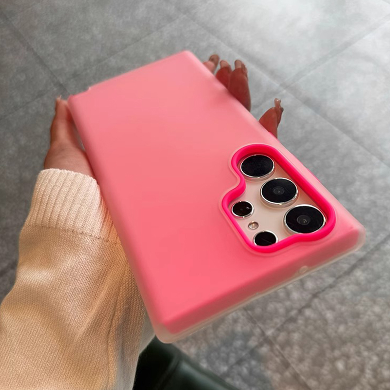 2 in 1 ultra thin Jelly liquid silicone phone case for Samsung Galaxy S22 S23 S24 Ultra Plus anti-fall clear hard bumper cover