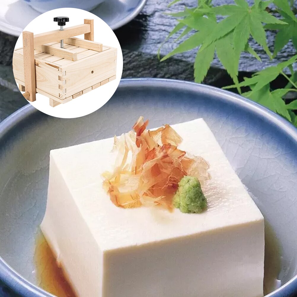 Diy hemlagad tofu pressmaskin mögel sojabönkök kök matlagningsverktyg trä tofu mögel kök hemgjorda verktyg
