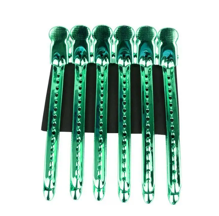 Pinces à Cheveux Alligator, 12 Pièces, Pinces de Coiffure, Pinces de Barbier, Épingle Crocodile, Outils de Coiffure: vert