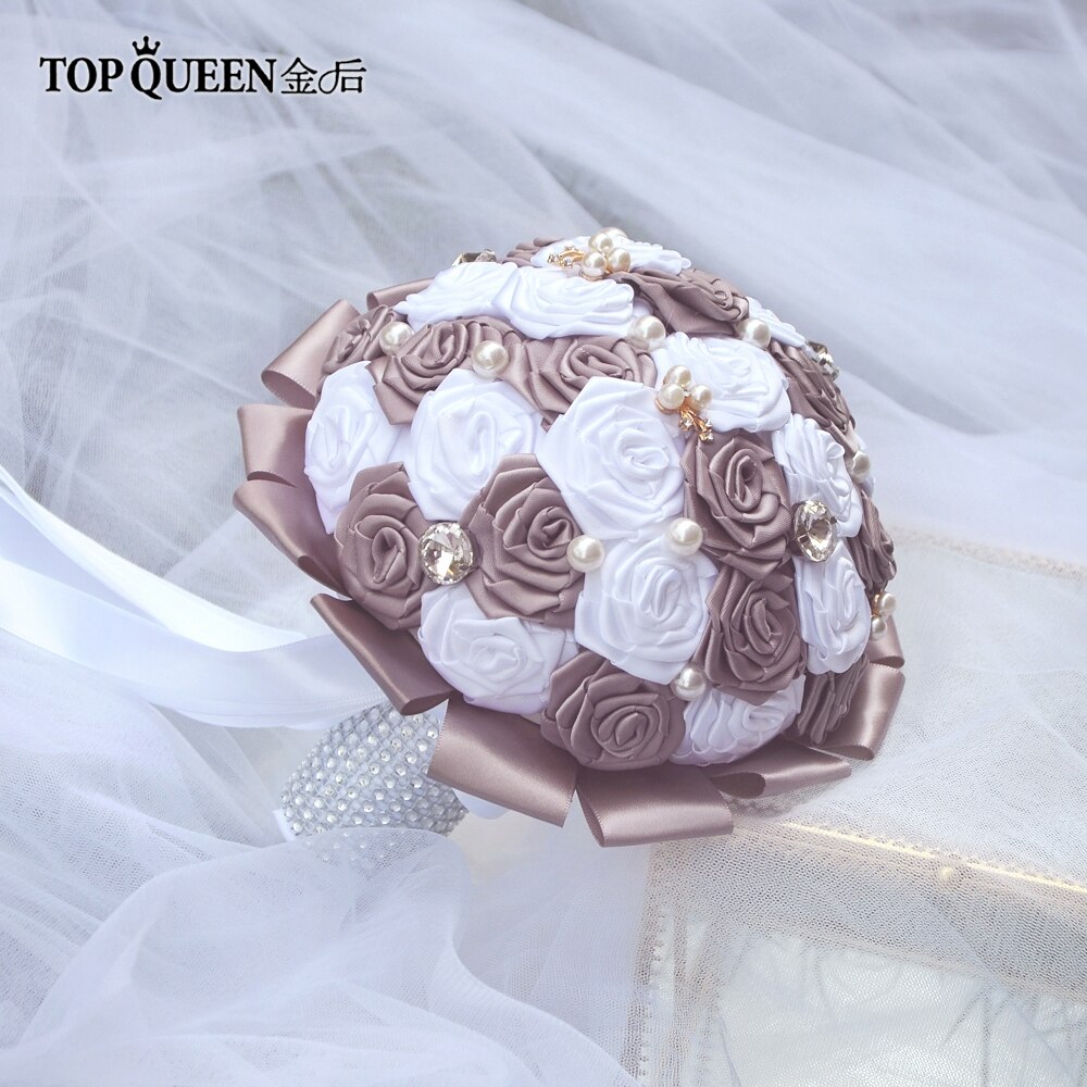 TOPQUEEN F2-A Bruiloft bloemen voor bruid Boeket voor de bruid kunstbloemen Boeketten voor vriendin Zijde bloem boeket