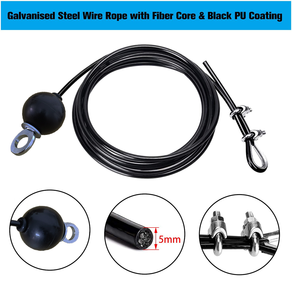 2.5M 3M 4M Fitness Katrol Vervanging Kabel Dikke 5Mm Zware Staaldraad Home Gym kabel Katrol Machine Accessoires