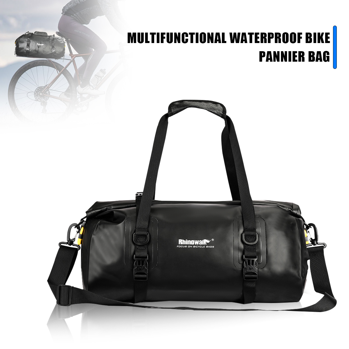 Bolsa impermeable para portaequipajes trasero de bicicleta, bolsas de alforja para bicicletas con capacidad de 20L, bolsa para maletero de bicicleta, bolsa multifuncional para bicicleta