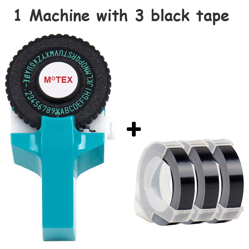 1 st himmelsblå motex  e101 bärbar etikettskrivare kompatibel för 9mm dymo 3d embossing tejp skrivare prägling etikettmaskin: Blå etikettskrivare