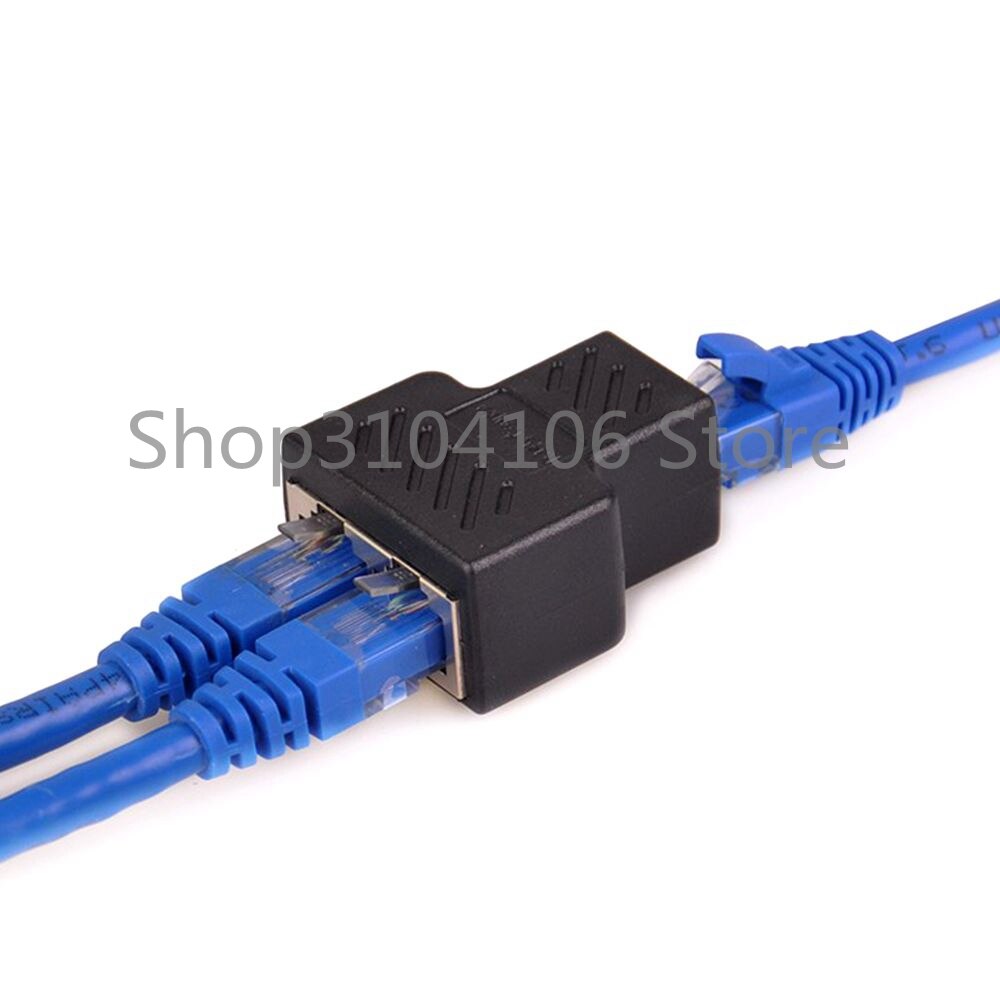 Cat6 RJ45 8P8C Plug To Dual RJ45 Splitter Network Ethernet Patch Cord Adapter With Shield