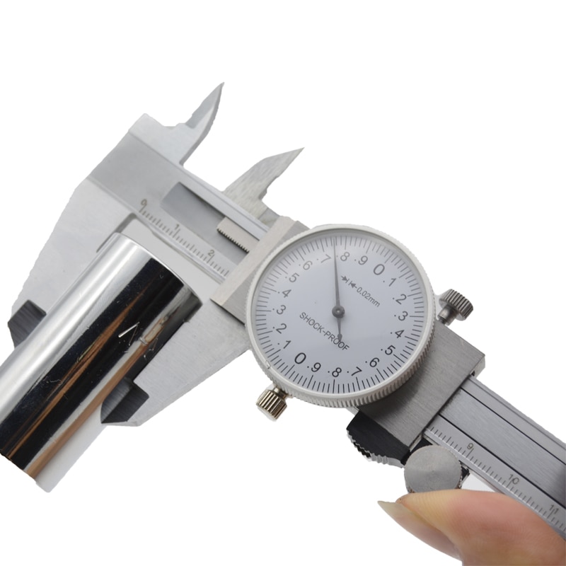 Shock-proof Stainless Steel Precision Vernier Caliper Metric Micrometer Gauge Measuring Tool Dial Caliper 0-150mm/0.02mm caliper